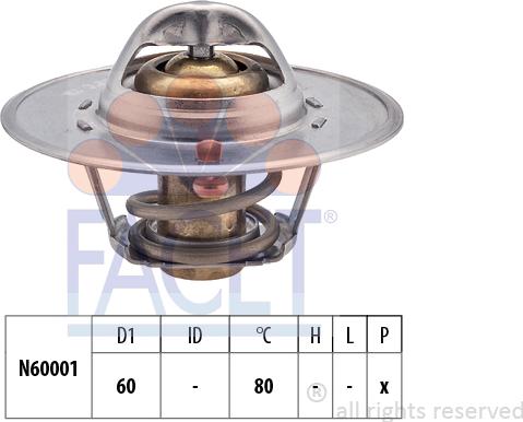 FACET 7.8465S - Coolant thermostat / housing www.autospares.lv