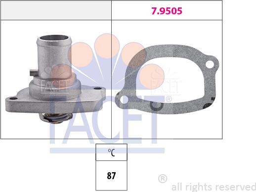 FACET 7.8482 - Termostats, Dzesēšanas šķidrums www.autospares.lv