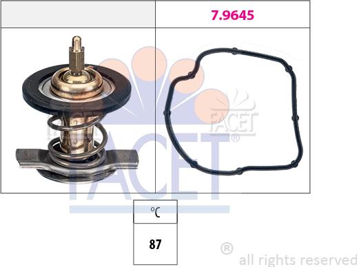 FACET 7.8595 - Termostats, Dzesēšanas šķidrums www.autospares.lv