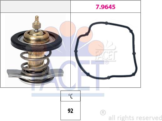 FACET 7.8590 - Termostats, Dzesēšanas šķidrums www.autospares.lv