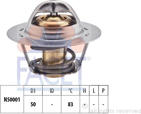 FACET 7.8543S - Termostats, Dzesēšanas šķidrums autospares.lv