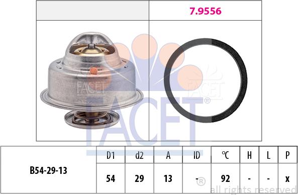 FACET 7.8542 - Termostats, Dzesēšanas šķidrums www.autospares.lv