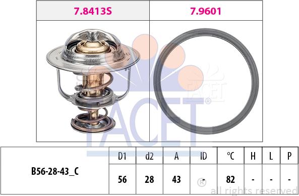 FACET 7.8640 - Termostats, Dzesēšanas šķidrums autospares.lv