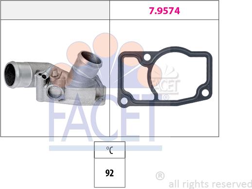 FACET 7.8664 - Termostats, Dzesēšanas šķidrums www.autospares.lv