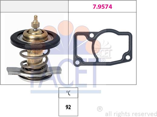 FACET 7.8607 - Термостат охлаждающей жидкости / корпус www.autospares.lv