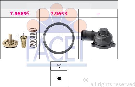 FACET 7.8689K - Termostats, Dzesēšanas šķidrums www.autospares.lv