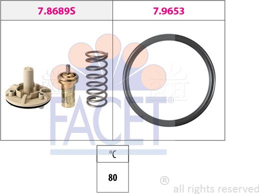 FACET 7.8689 - Termostats, Dzesēšanas šķidrums www.autospares.lv