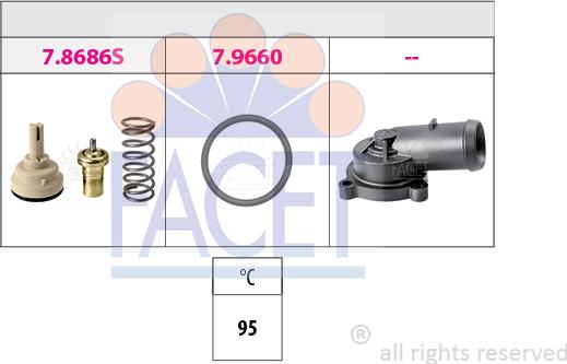 FACET 7.8686K - Termostats, Dzesēšanas šķidrums www.autospares.lv