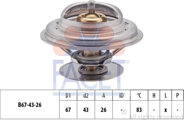 FACET 7.8625S - Termostats, Dzesēšanas šķidrums www.autospares.lv