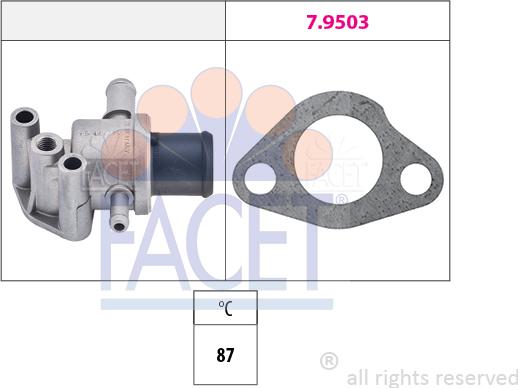 FACET 7.8105 - Termostats, Dzesēšanas šķidrums www.autospares.lv