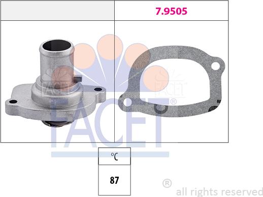 FACET 7.8187 - Termostats, Dzesēšanas šķidrums www.autospares.lv