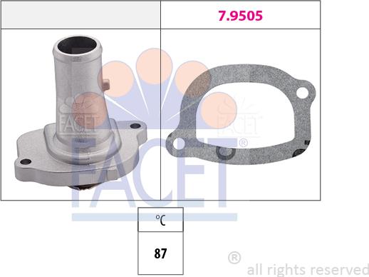 FACET 7.8124 - Termostats, Dzesēšanas šķidrums www.autospares.lv