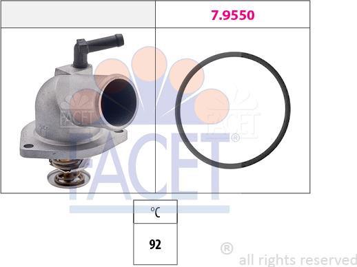 FACET 7.8174 - Термостат охлаждающей жидкости / корпус www.autospares.lv