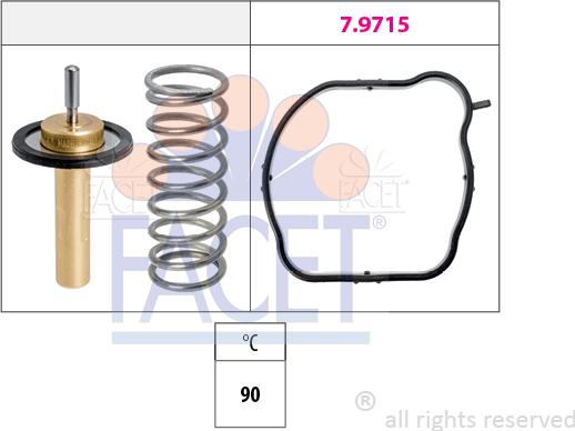 FACET 7.8846 - Termostats, Dzesēšanas šķidrums www.autospares.lv