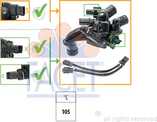 FACET 7.8866K - Termostats, Dzesēšanas šķidrums www.autospares.lv