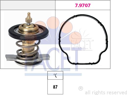 FACET 7.8805 - Termostats, Dzesēšanas šķidrums www.autospares.lv