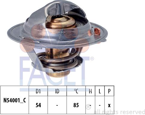 FACET 7.8801S - Termostats, Dzesēšanas šķidrums www.autospares.lv