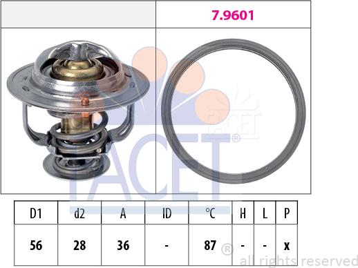 FACET 7.8828 - Termostats, Dzesēšanas šķidrums autospares.lv