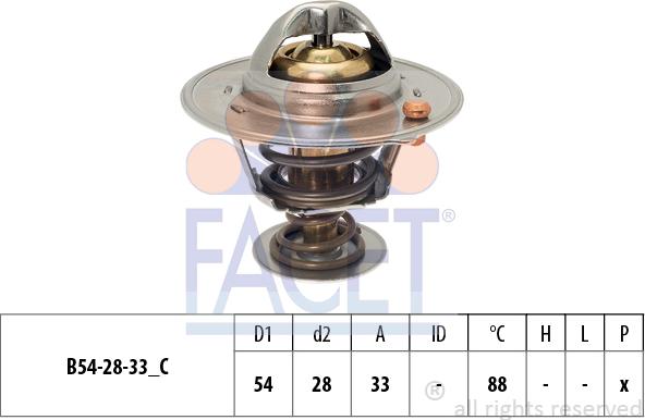 FACET 7.8870S - Termostats, Dzesēšanas šķidrums autospares.lv