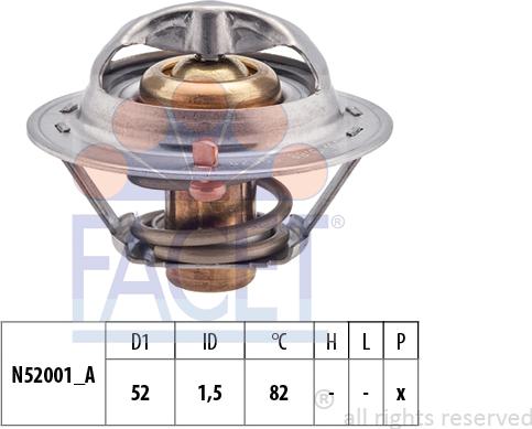 FACET 7.8340S - Termostats, Dzesēšanas šķidrums autospares.lv