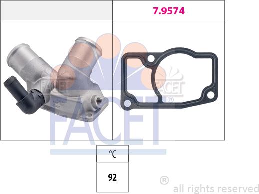 FACET 7.8343S - Termostats, Dzesēšanas šķidrums www.autospares.lv