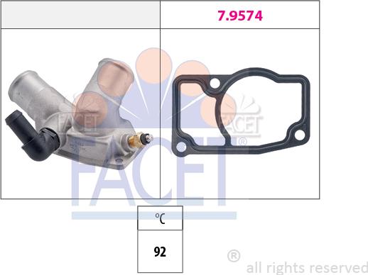 FACET 7.8343 - Termostats, Dzesēšanas šķidrums www.autospares.lv