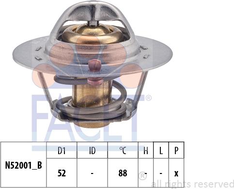 FACET 7.8355S - Coolant thermostat / housing www.autospares.lv