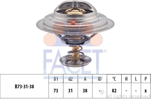 FACET 7.8363S - Термостат охлаждающей жидкости / корпус www.autospares.lv