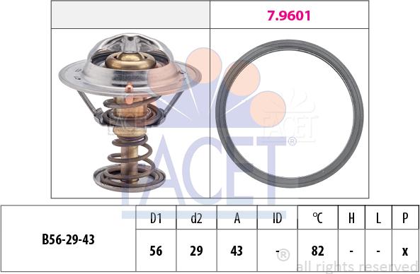 FACET 7.8339 - Termostats, Dzesēšanas šķidrums www.autospares.lv