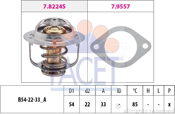 FACET 7.8335 - Termostats, Dzesēšanas šķidrums www.autospares.lv