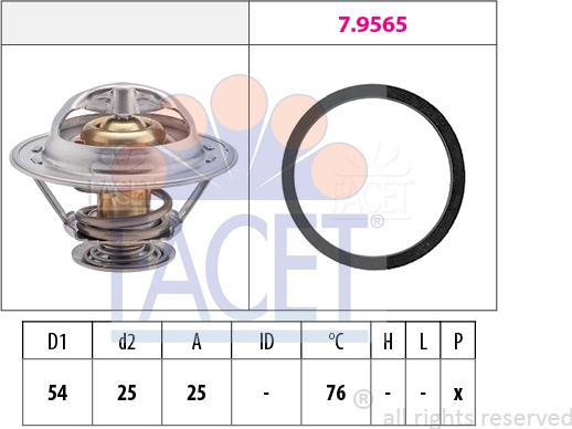 FACET 7.8328 - Termostats, Dzesēšanas šķidrums autospares.lv