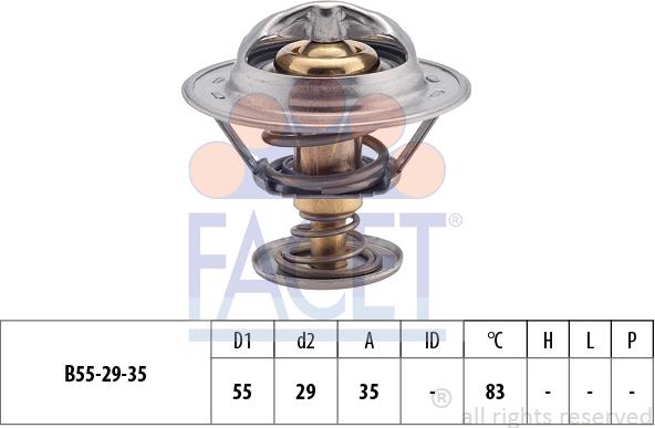 FACET 7.8323S - Термостат охлаждающей жидкости / корпус www.autospares.lv