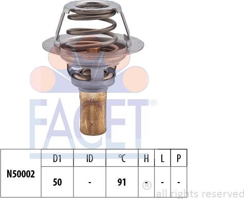 FACET 7.8327S - Termostats, Dzesēšanas šķidrums autospares.lv