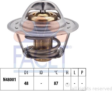 FACET 7.8374S - Termostats, Dzesēšanas šķidrums autospares.lv