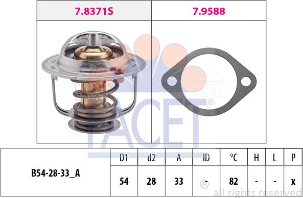 FACET 7.8371 - Termostats, Dzesēšanas šķidrums autospares.lv