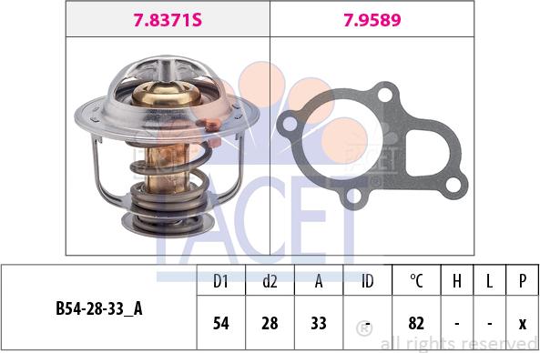 FACET 7.8372 - Termostats, Dzesēšanas šķidrums autospares.lv