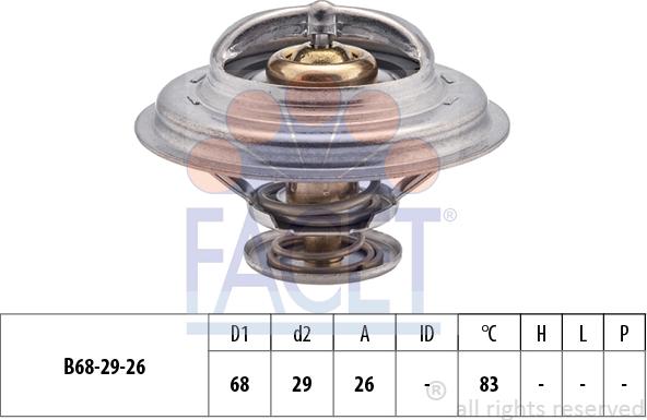 FACET 7.8377S - Termostats, Dzesēšanas šķidrums www.autospares.lv