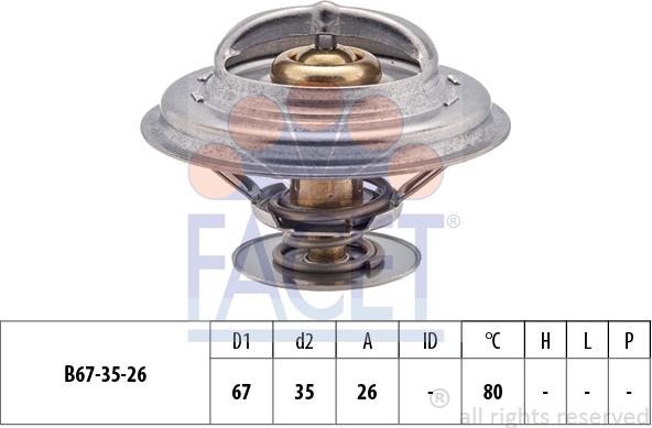 FACET 7.8254S - Termostats, Dzesēšanas šķidrums autospares.lv