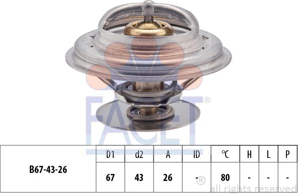 FACET 7.8260S - Termostats, Dzesēšanas šķidrums autospares.lv