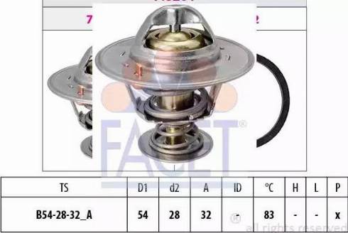 FACET 7.8201S - Termostats, Dzesēšanas šķidrums www.autospares.lv