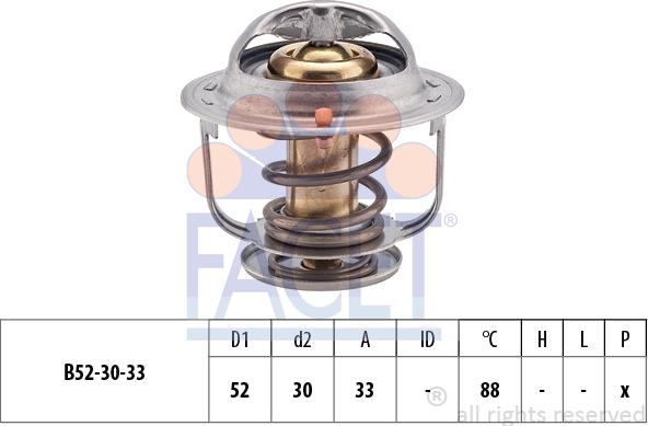 FACET 7.8238S - Термостат охлаждающей жидкости / корпус www.autospares.lv