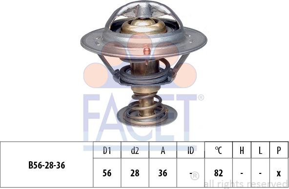 FACET 7.8222S - Coolant thermostat / housing www.autospares.lv