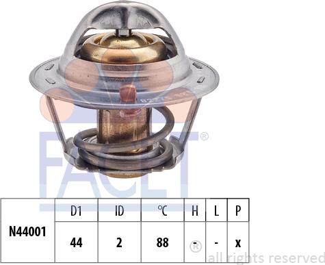 FACET 7.8227S - Termostats, Dzesēšanas šķidrums autospares.lv