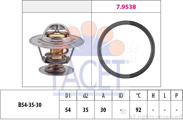 FACET 7.8279 - Termostats, Dzesēšanas šķidrums www.autospares.lv