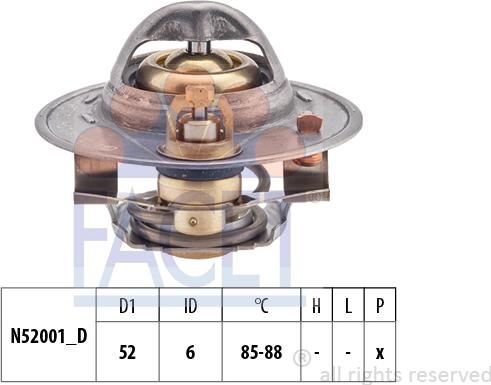 FACET 7.8272S - Termostats, Dzesēšanas šķidrums autospares.lv