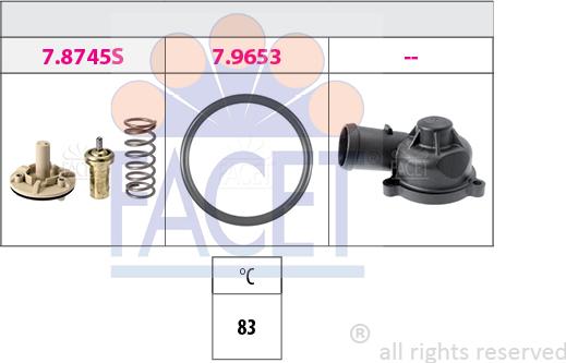 FACET 7.8745K - Termostats, Dzesēšanas šķidrums www.autospares.lv