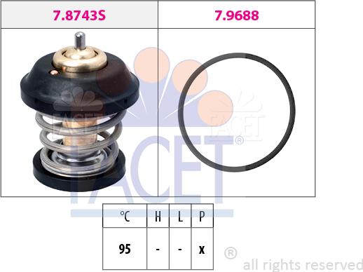 FACET 7.8743 - Termostats, Dzesēšanas šķidrums autospares.lv