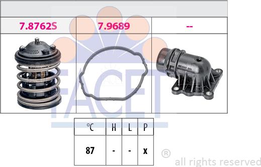 FACET 7.8763K - Termostats, Dzesēšanas šķidrums www.autospares.lv