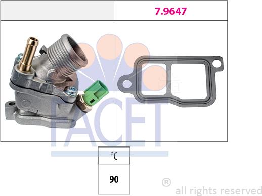 FACET 7.8733 - Termostats, Dzesēšanas šķidrums www.autospares.lv