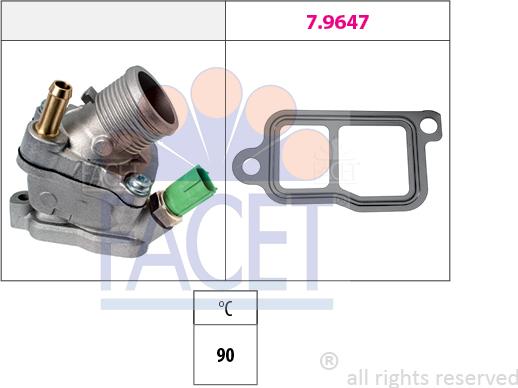 FACET 7.8732 - Termostats, Dzesēšanas šķidrums www.autospares.lv